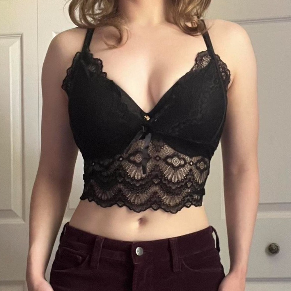 black lace top